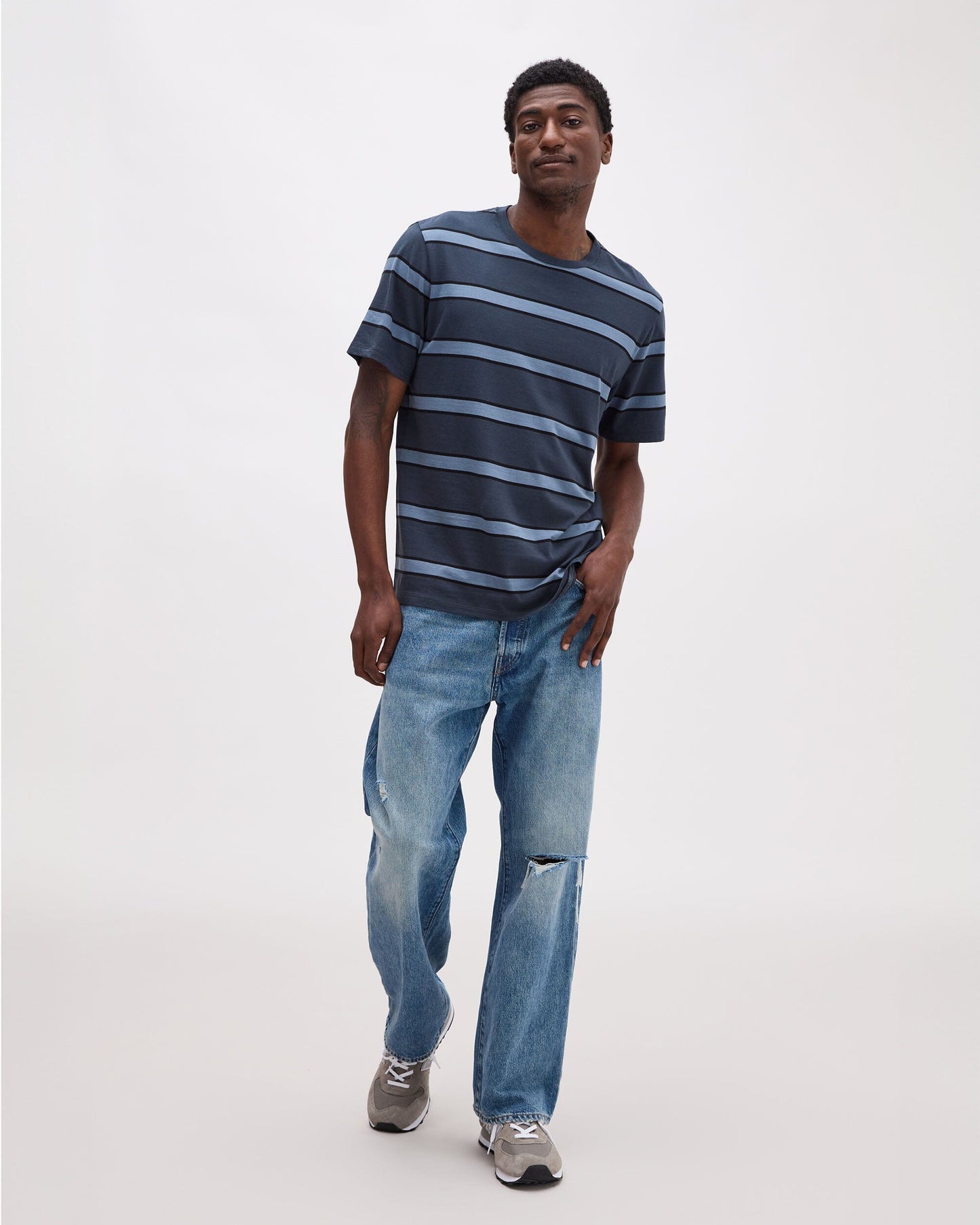 Men's Striped Pima Tee