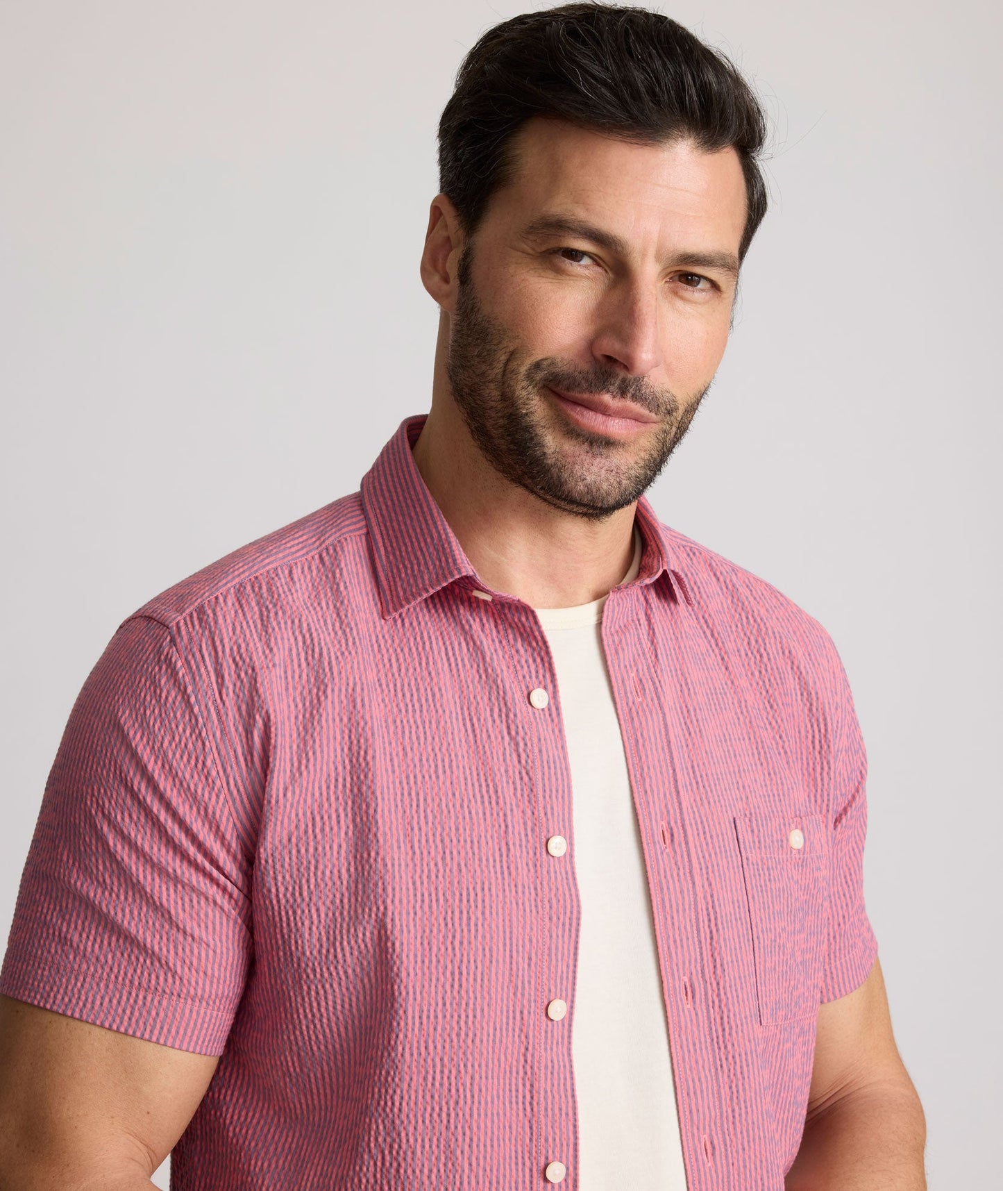Performance Short-Sleeve Seersucker Shirt